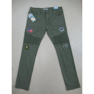 Demolition Best Quality Jeans Stretch Olive Size 36X32 Style TSD17406 Brand New